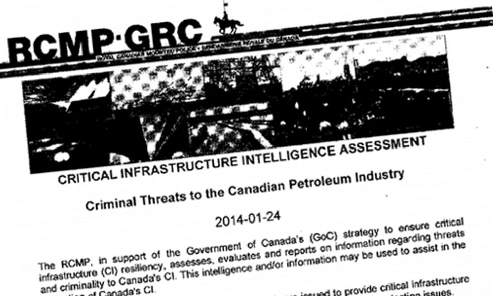Leaked Document Shows Mounties View Anti-Oil Activists as Security Threat
