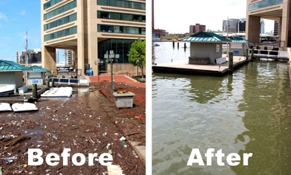 Solar-Powered Water Wheel Removes 350 Tons of Trash From Baltimore Harbor