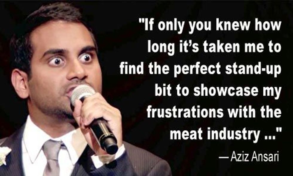 Aziz Ansari Blasts Factory Farming for Cruelty to Chickens