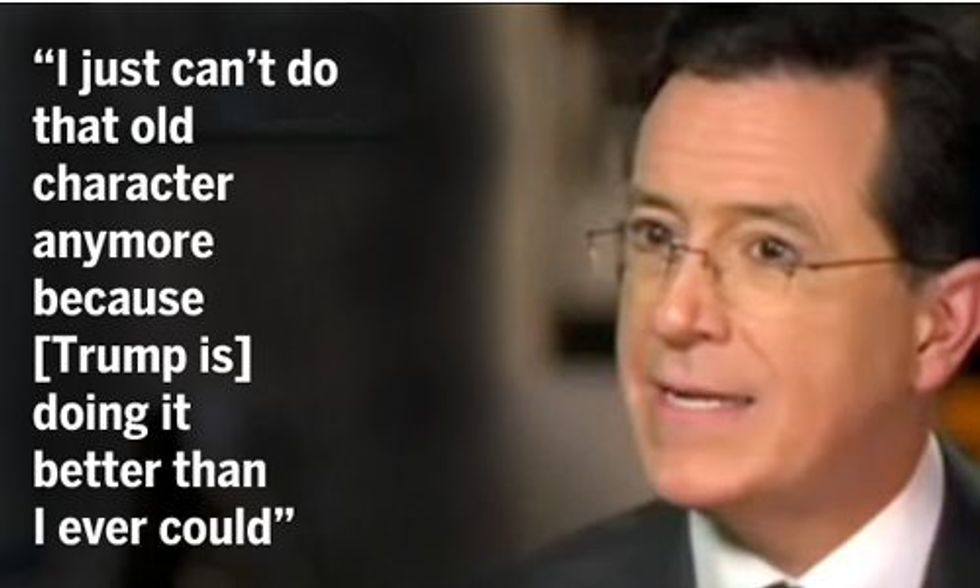 Colbert: Trump Is Playing My Old Character 'Better Than I Ever Could'