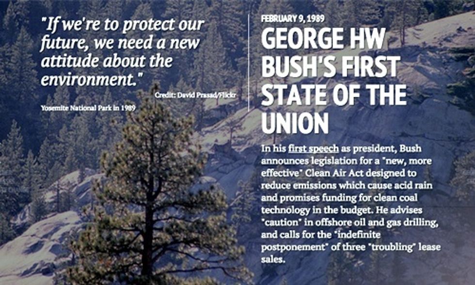 Fascinating Timeline: 30 Years of History of Climate and Energy in State of the Union Speeches