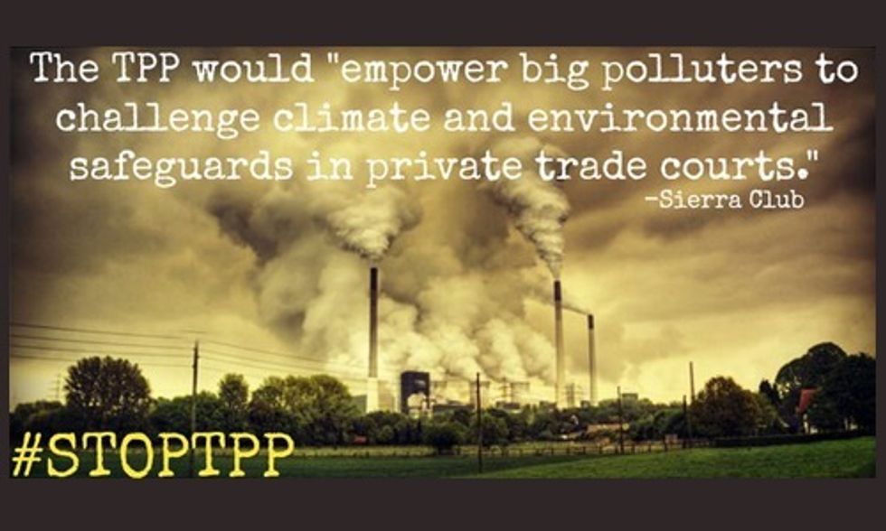 Signing Polluter-Friendly TPP Trade Deal Is Gambling Away Our Future
