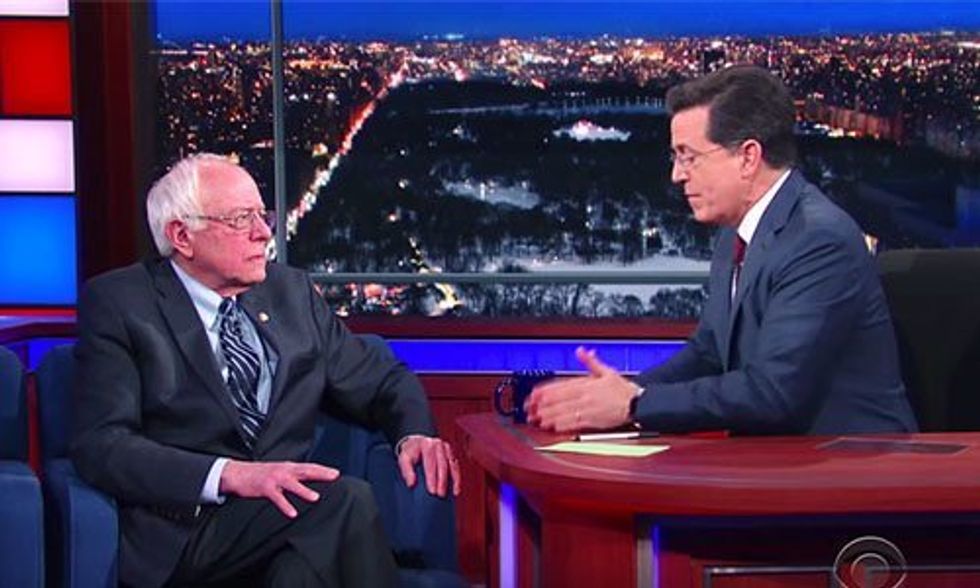 Bernie Sanders to Stephen Colbert: Here's Why Young People Love Me