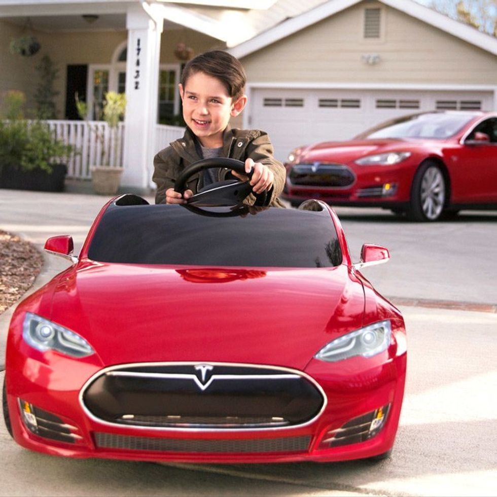 Tesla Model S For Kids Gets Next Generation Pumped About Evs