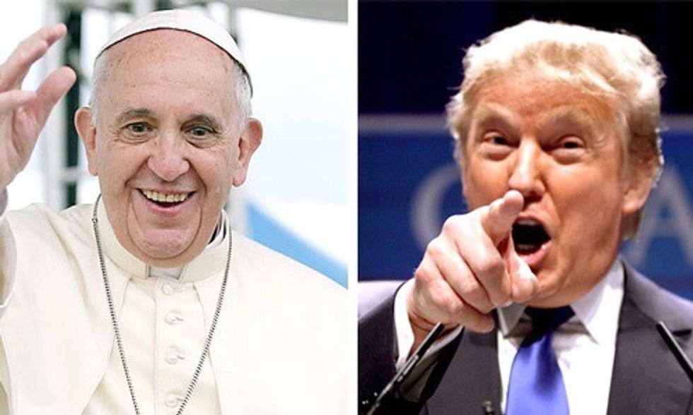 Colbert's Hilarious Take on the Pope vs. Trump Feud