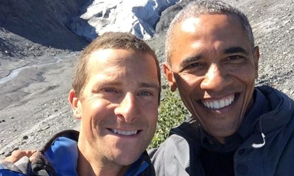 Obama Snaps Epic Selfie With Bear Grylls in Alaska