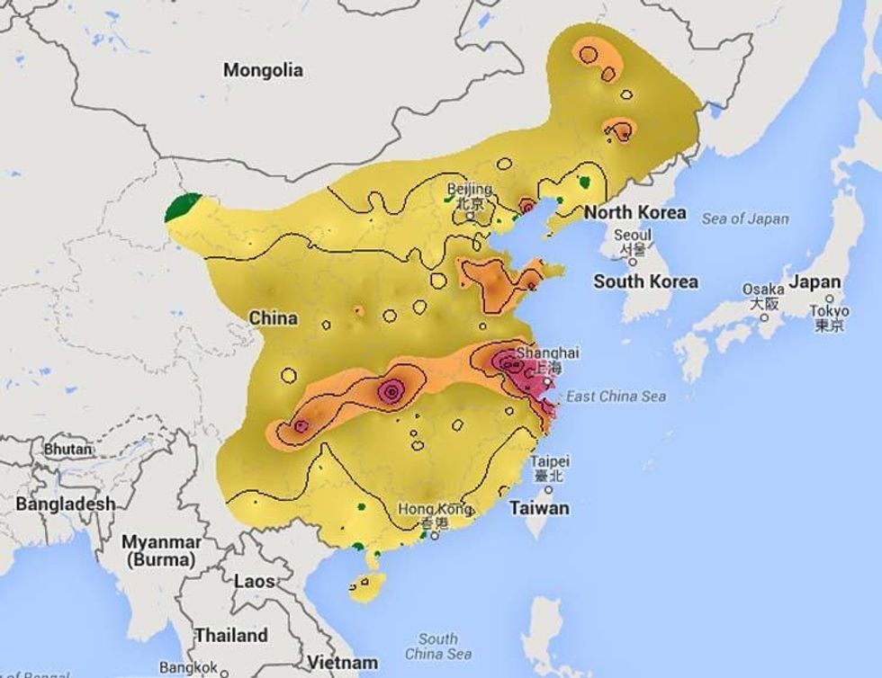 RealTime Map Reveals China's Deadly Air Pollution EcoWatch