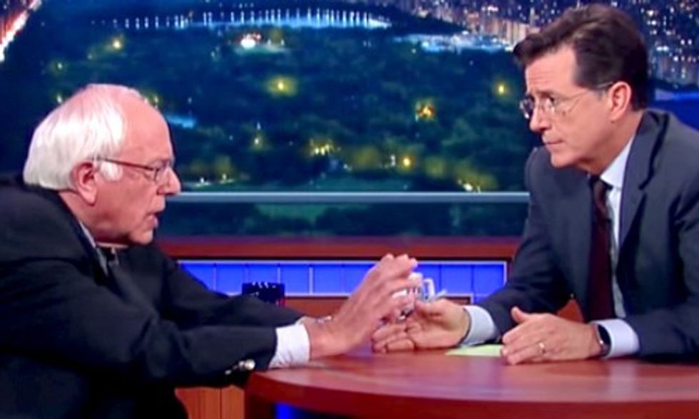 Stephen Colbert Explains Why Bernie Sanders Is Rocking Rallies All Over the Country