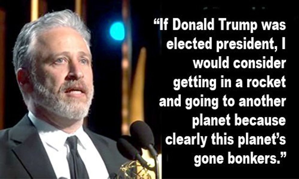 Jon Stewart: If Trump Becomes President, 'I Would Consider Getting in a Rocket and Going to Another Planet'