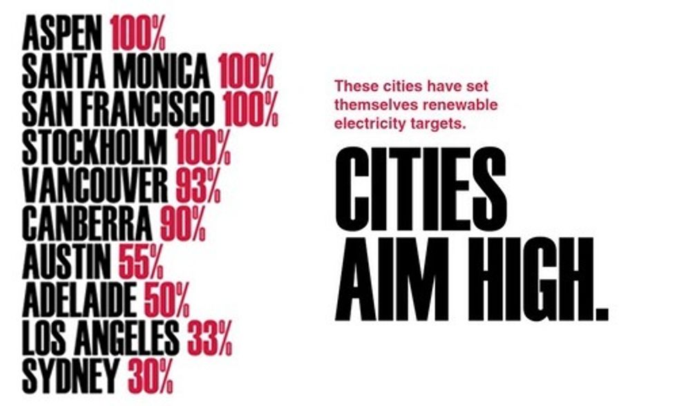 96 Cities That Are Quitting Fossil Fuels and Moving Toward 100% Renewable Energy