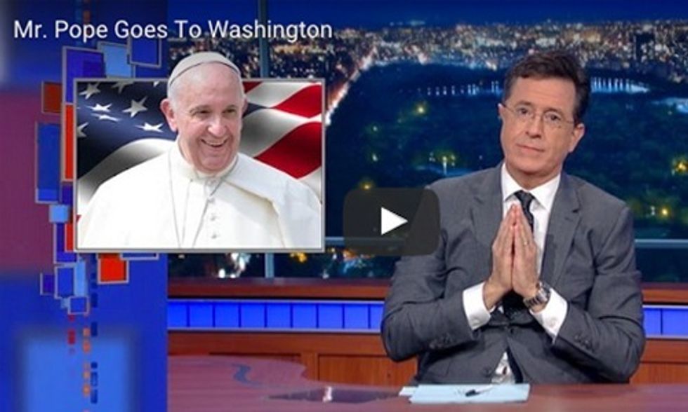 Watch Colbert Rip Into Republican Congressman for Boycotting Pope's Speech