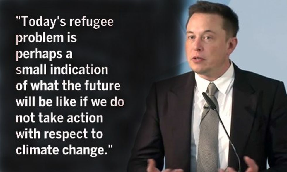 Elon Musk: Refugee Crisis Just a Glimpse of What's to Come If World Ignores Climate Change