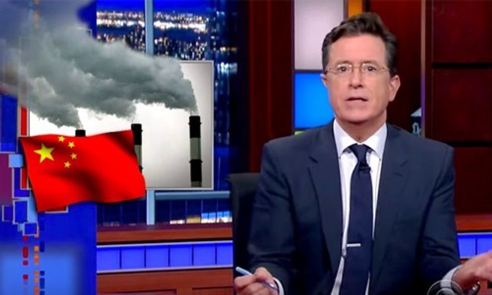 Stephen Colbert Celebrates China's Commitment to Cleaner Air