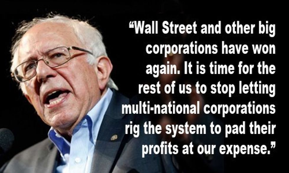 Bernie Sanders Vows to Stop 'Disastrous' TPP Deal