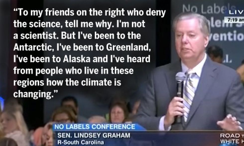 At Least One GOP Presidential Candidate Believes in Climate Change