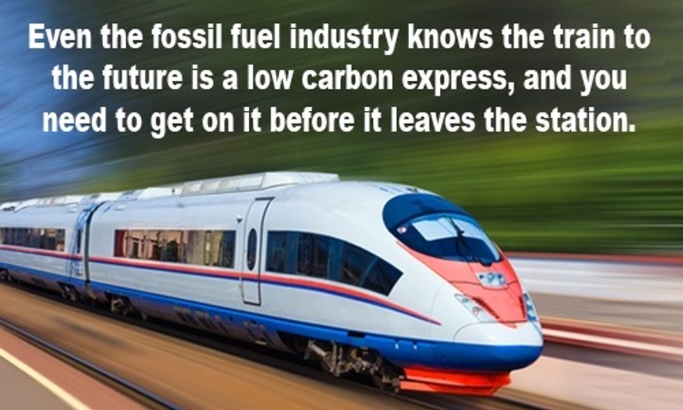It's Time to Jump on the Train to the Future: All Aboard the Low Carbon Express