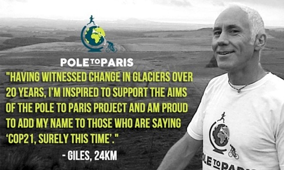 Remarkable Team of Scientists Run/Bike From North and South Poles to Paris Demanding Climate Action