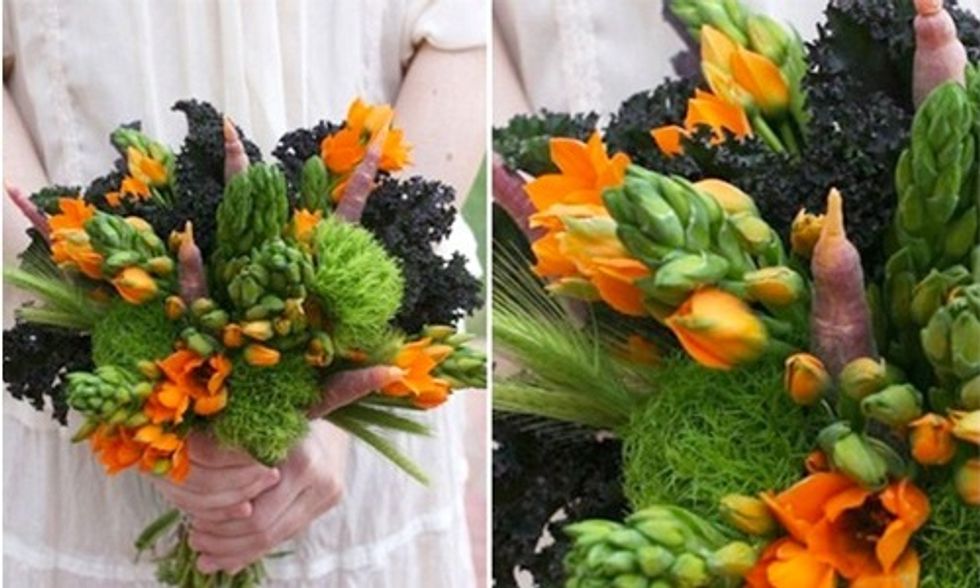 9 Stunning Veggie Wedding Bouquets Show New Trend for Brides