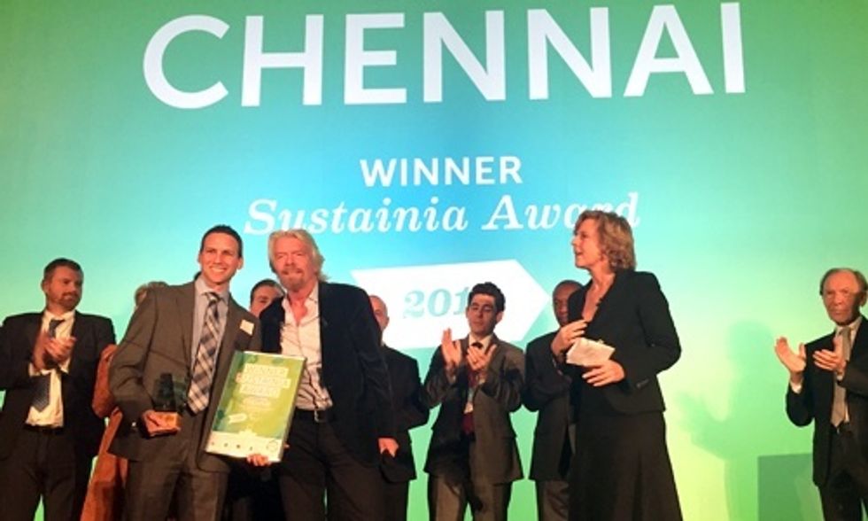 Richard Branson Presents Sustainia Award for World's Most Innovative City Solution