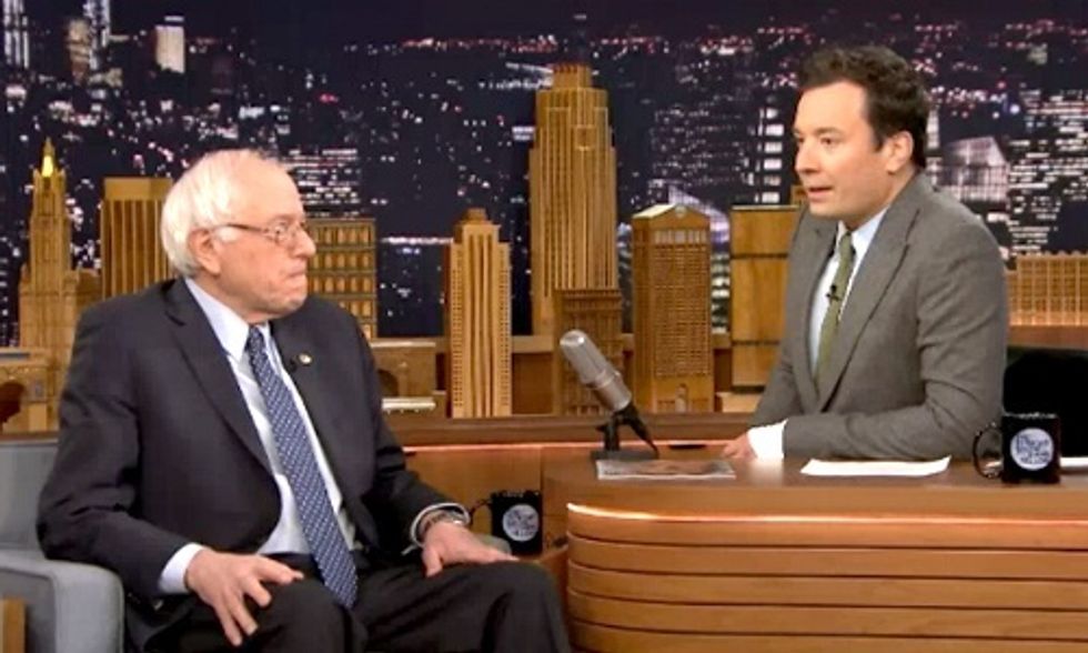Bernie Slams Trump on The Tonight Show With Jimmy Fallon