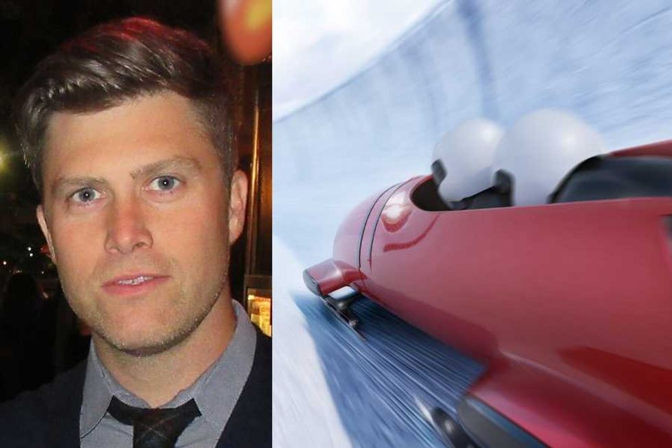 Watch Colin Jost try Olympic bobsledding and gain a whole new level of respect for the sport