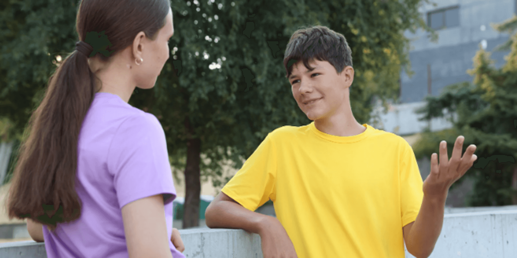 teenage boy, teenage girl, conversation, meeting people, talking