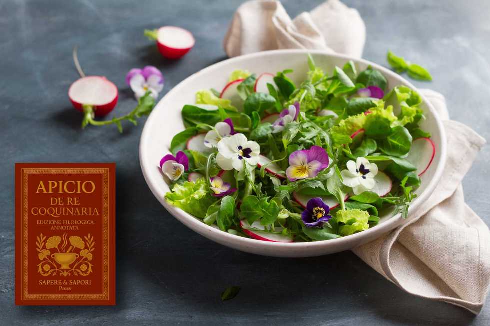 Dillo con un fiore (dentro l’insalata). I piatti diventano un campo colorato