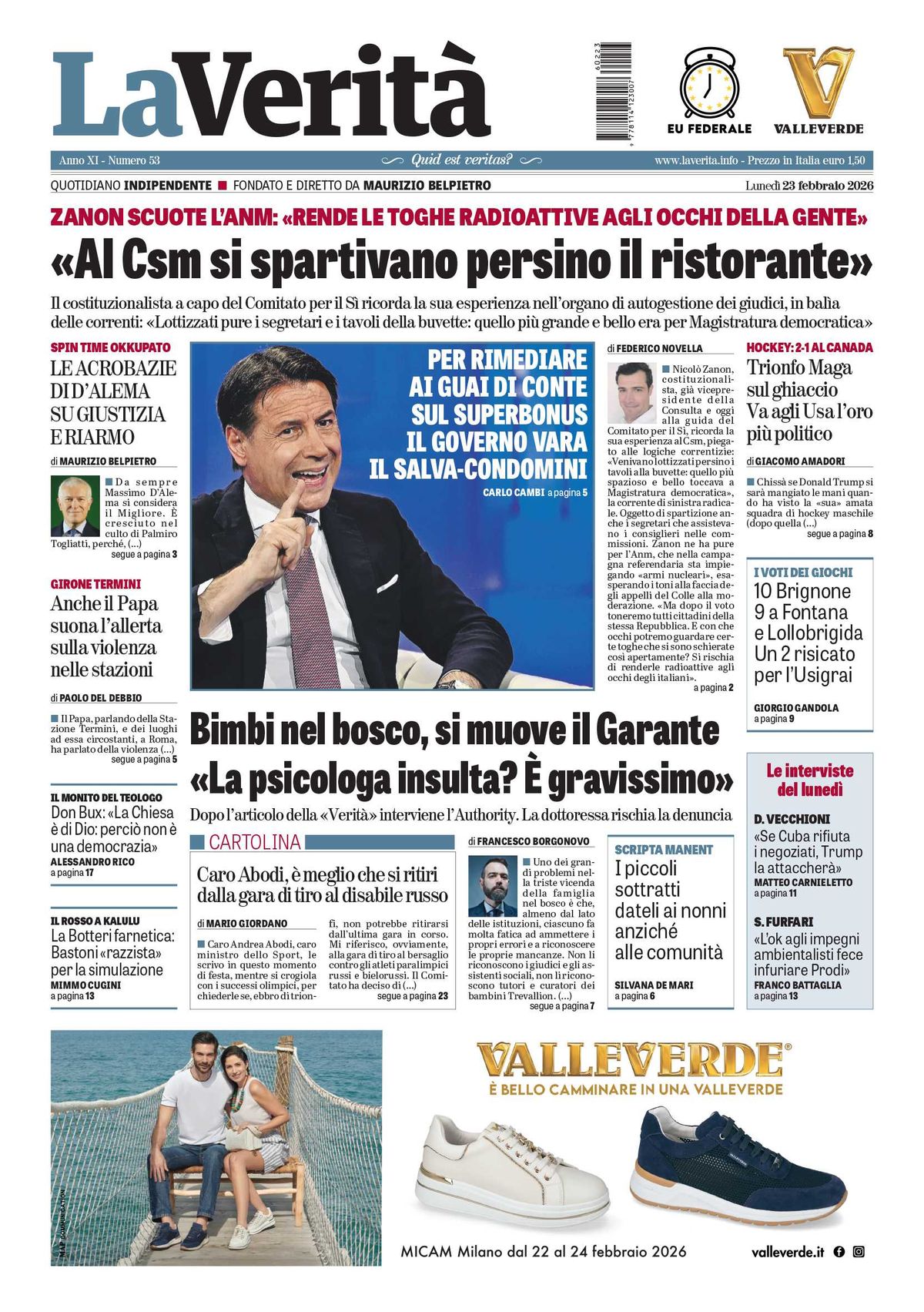 Oggi in edicola