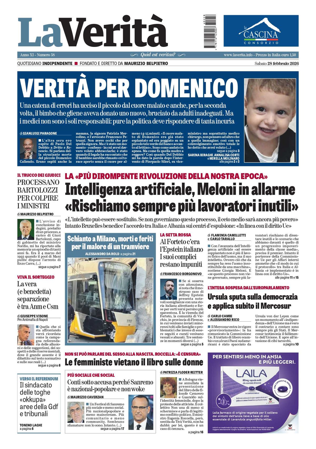 Oggi in edicola