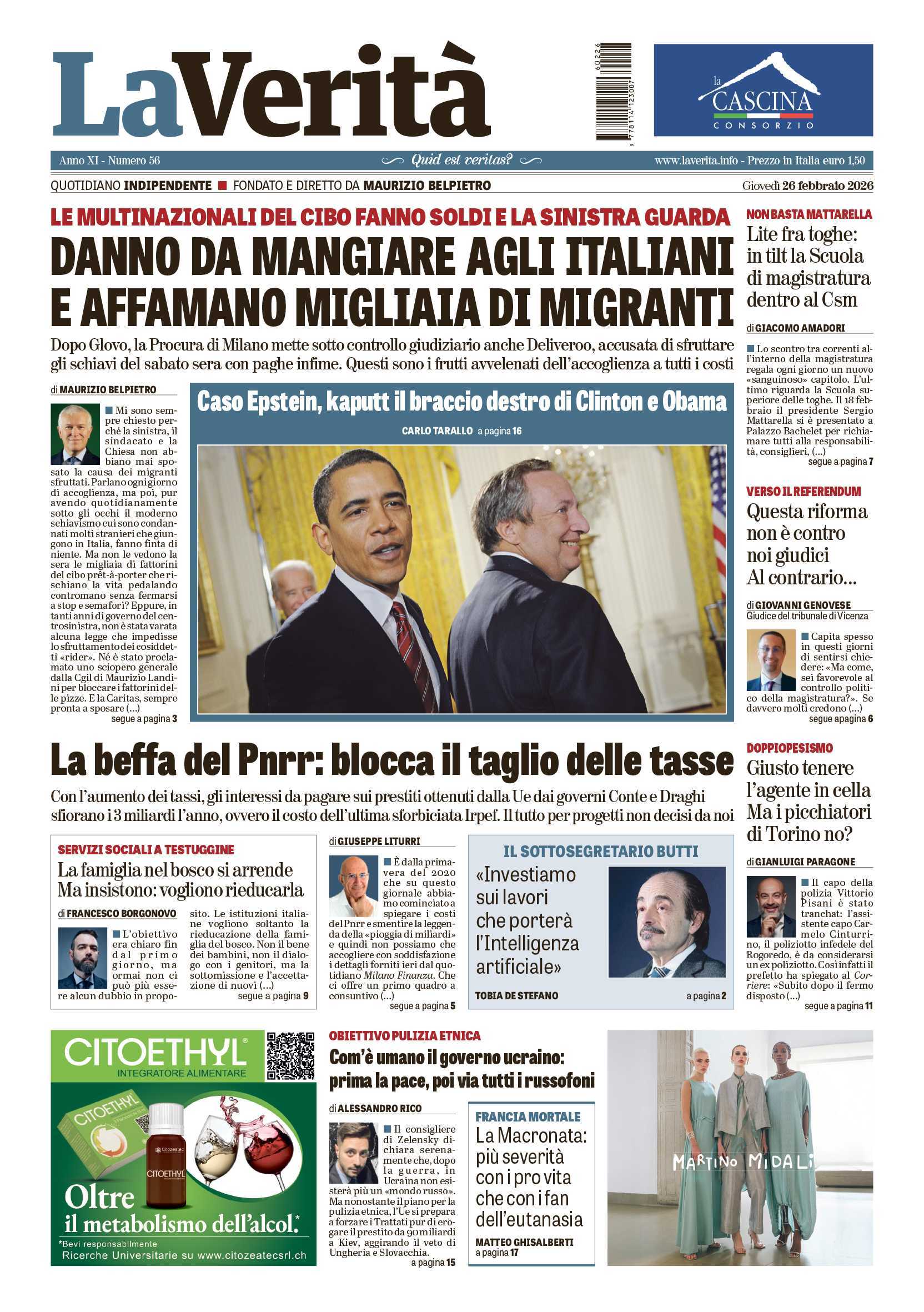 Oggi in edicola