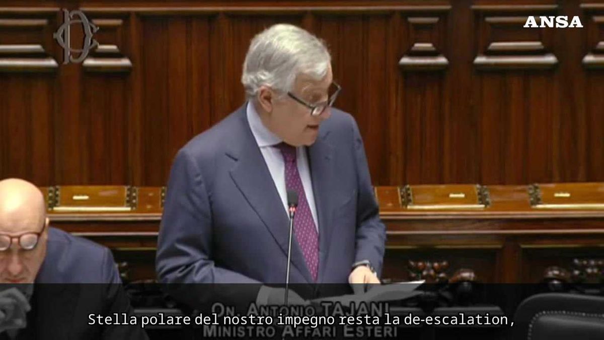 Tajani: «Obiettivo resta la de-escalation, manteniamo canali aperti con l'Iran»