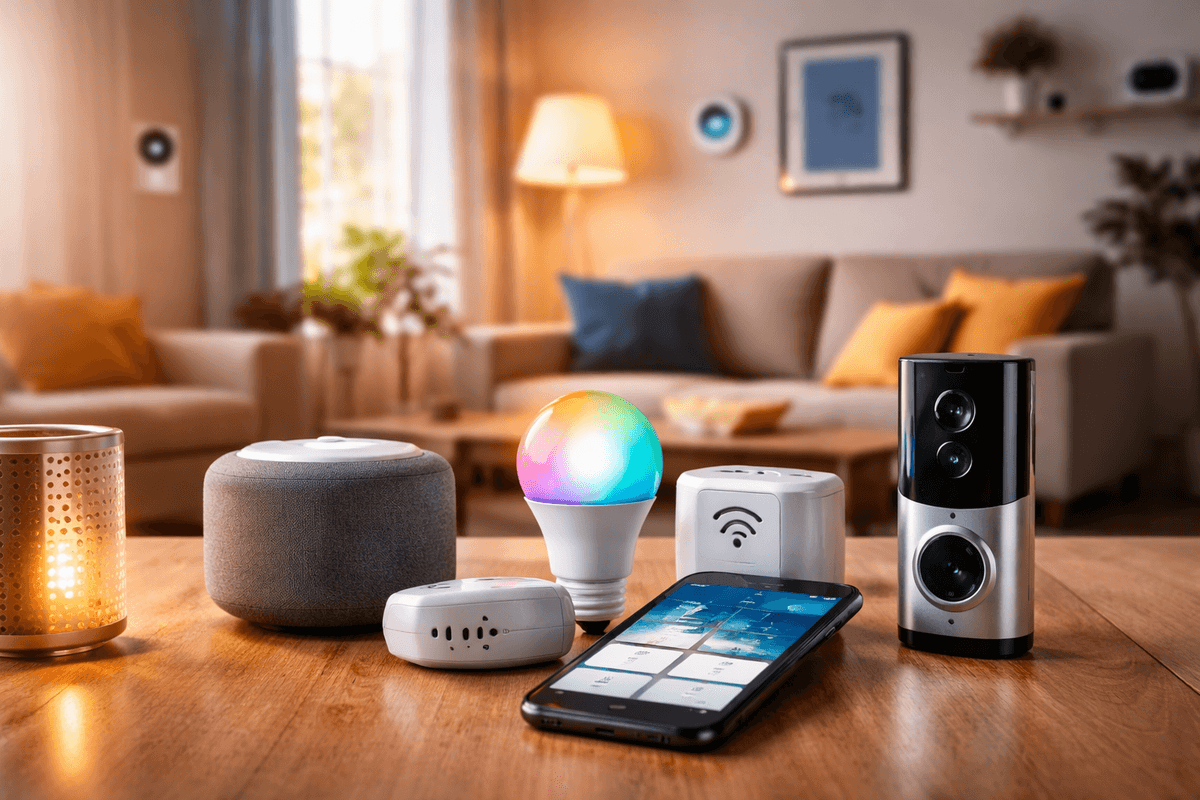 photo of smart devices on a table