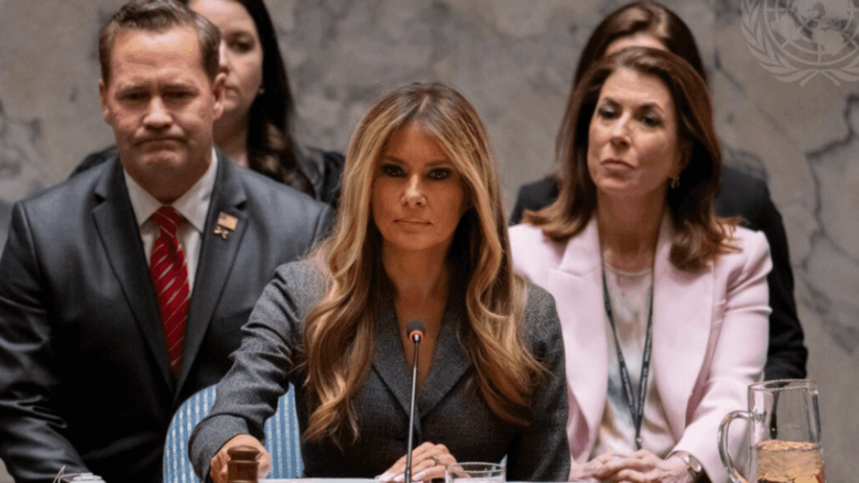 At United Nations, Melania Trolls The World Her Husband Set On Fire