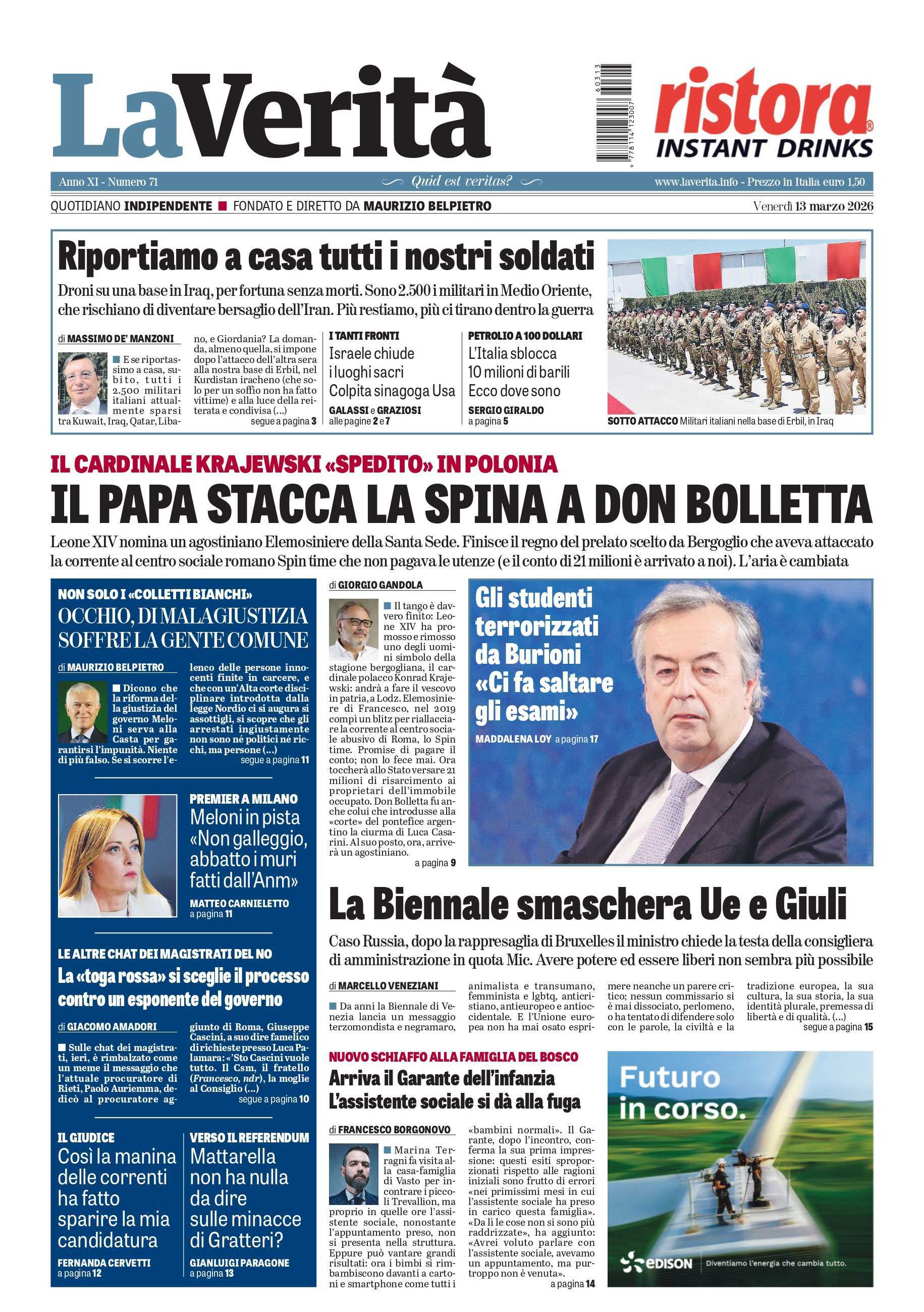 Oggi in edicola