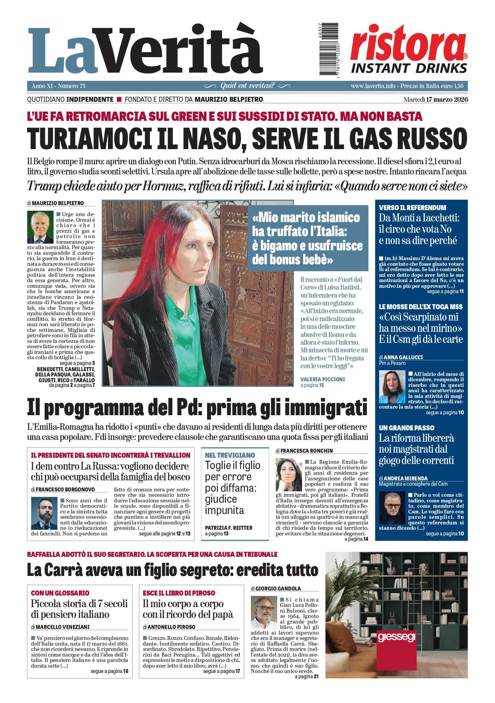 Oggi in edicola