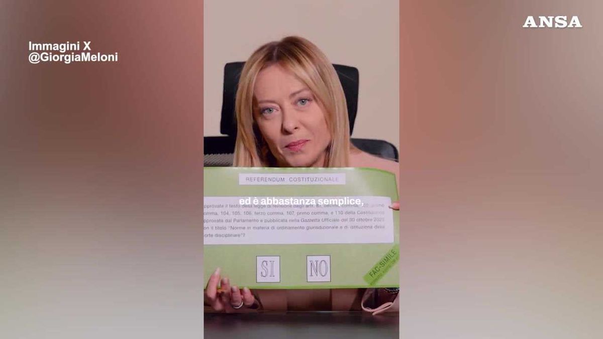 Referendum, Meloni: «Per cambiare la giustizia serve il vostro Sì»