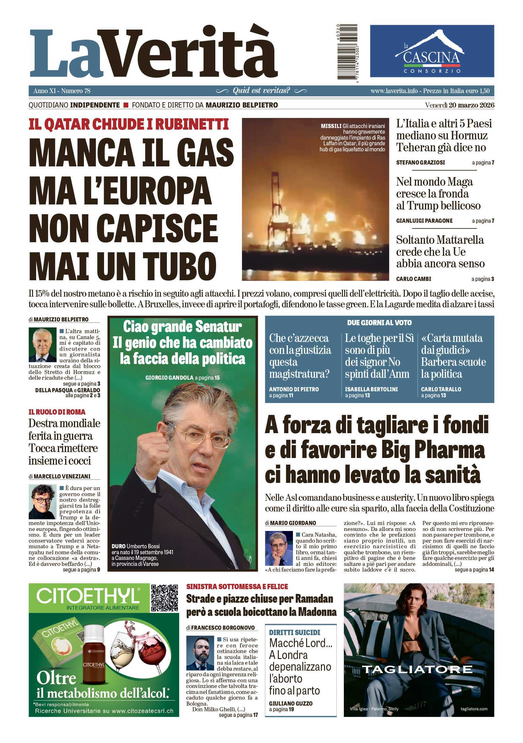 Oggi in edicola