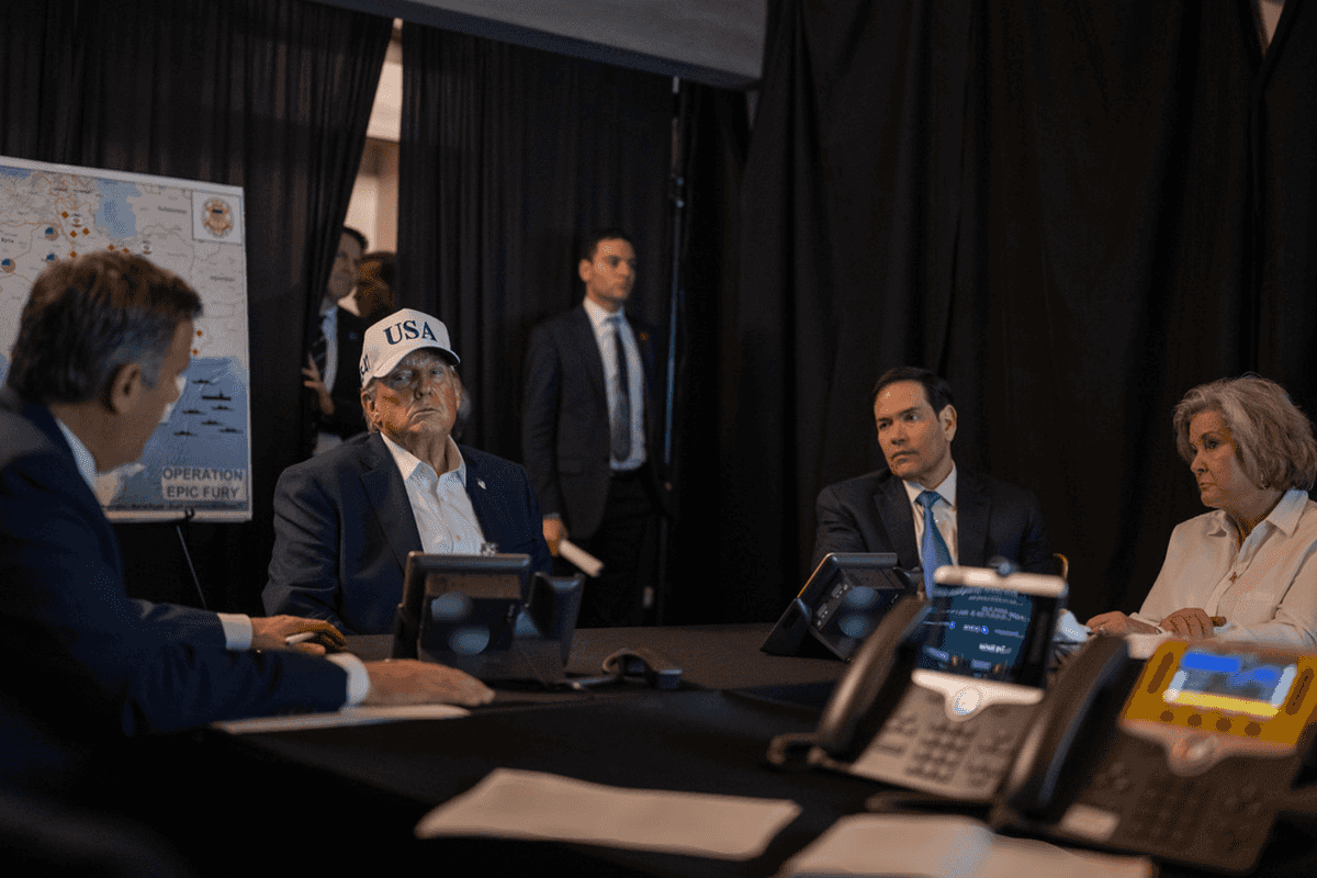 Trump Rubio Wiles at Mar-a-Lago