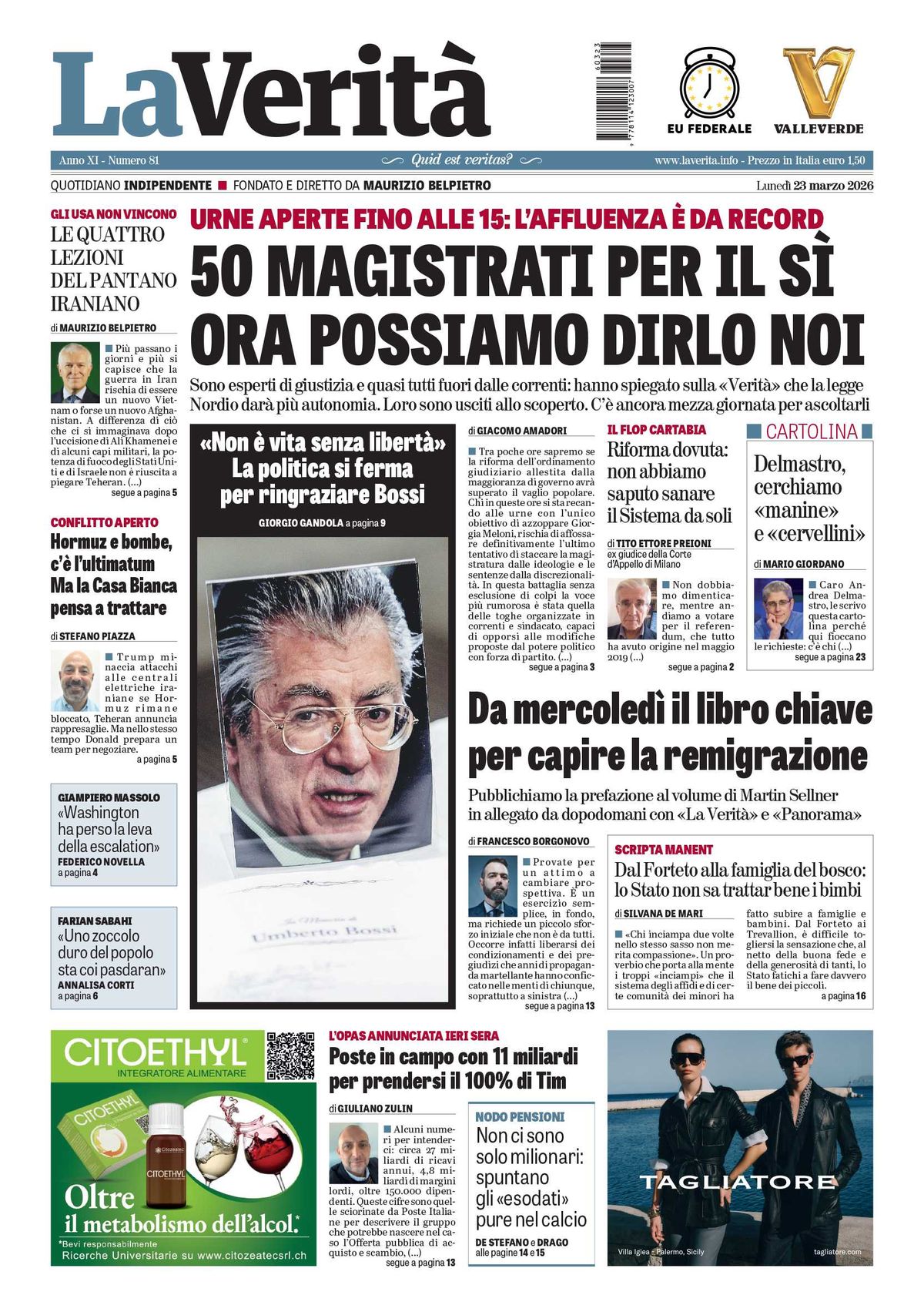 Oggi in edicola
