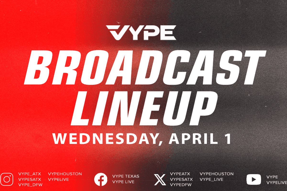 VYPE Live Lineup - Wednesday 4/1/26
