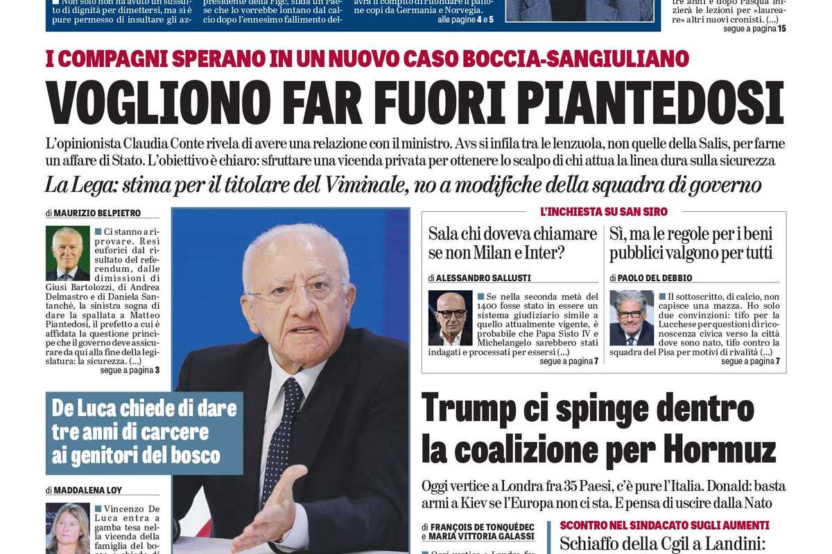 Oggi in edicola