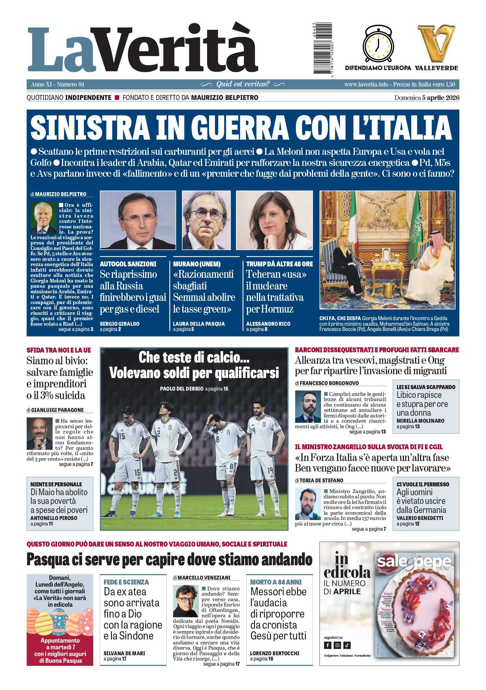 Oggi in edicola