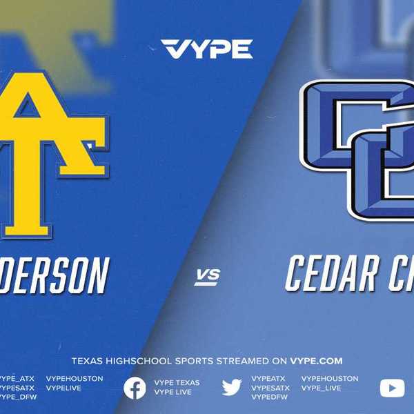 5PM - Baseball: Anderson vs. Cedar Creek, Game 2