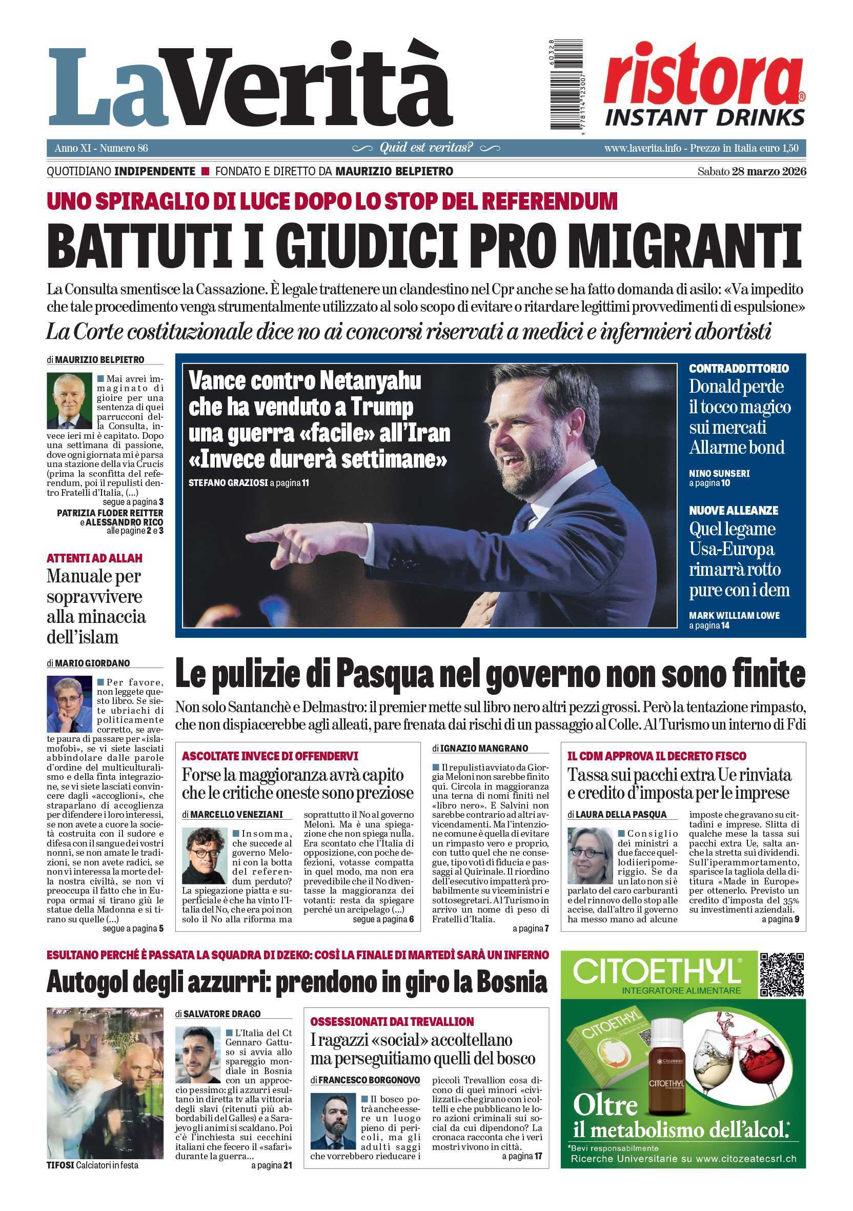 Oggi in edicola
