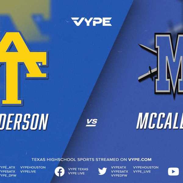 7:30PM - Baseball: Anderson vs. McCallum, Game 1