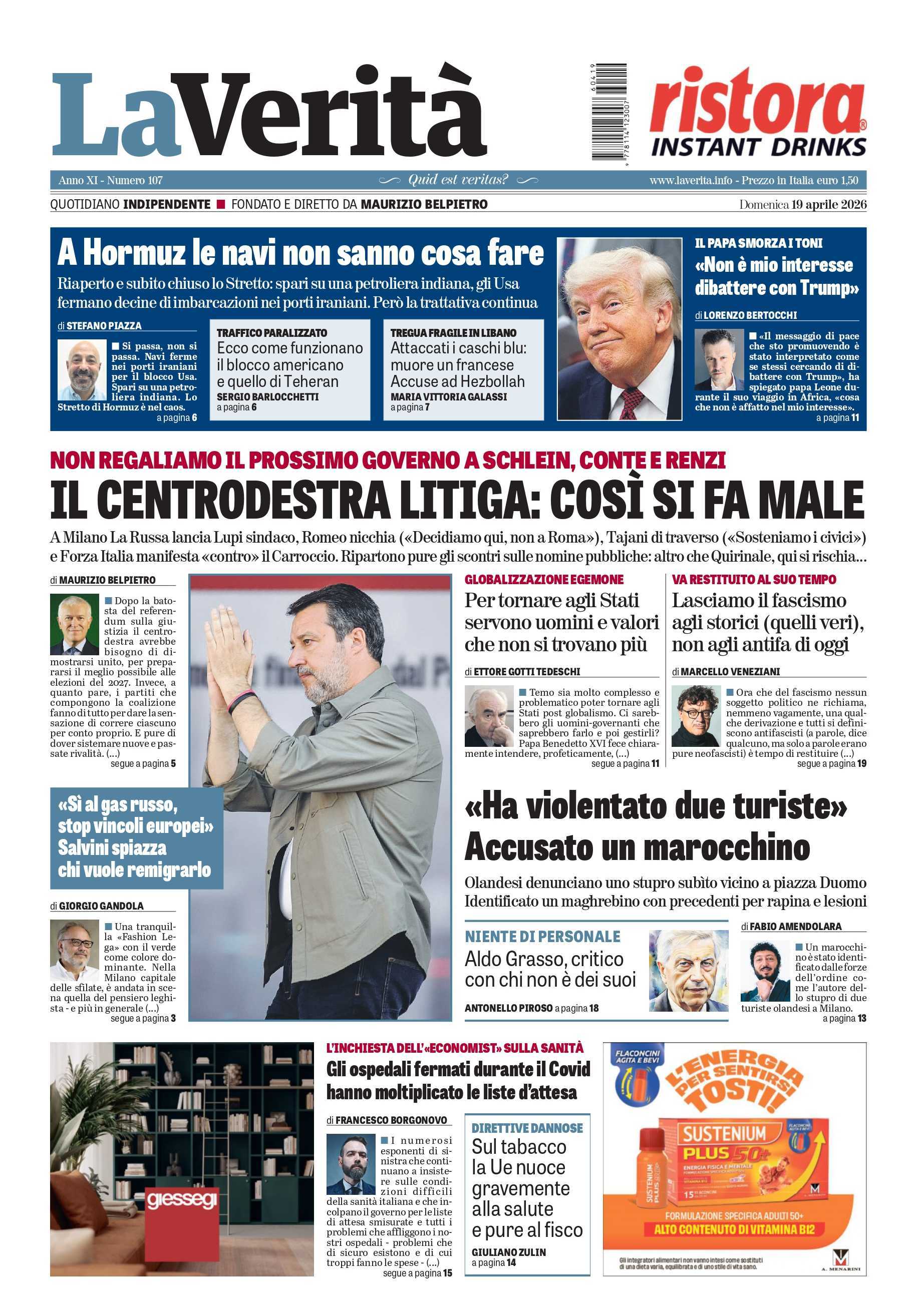 Oggi in edicola