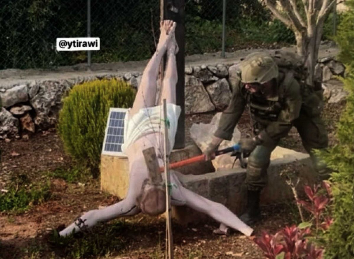 Israele profana la statua di Gesù e straccia la tregua con il Libano