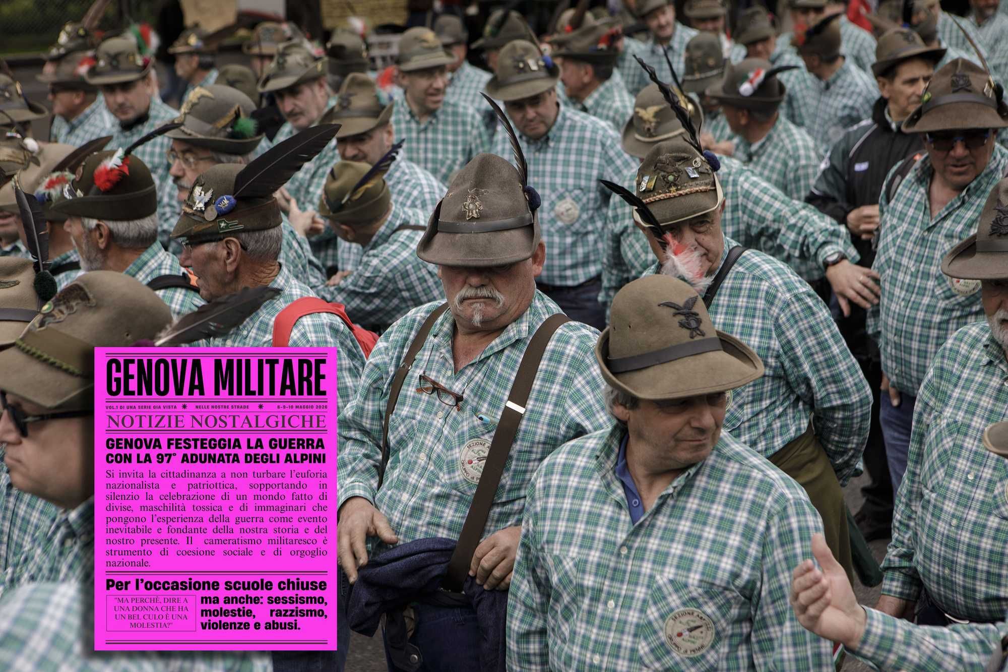 Transfemministe contro gli alpini: «Molestatori e maschi tossici»