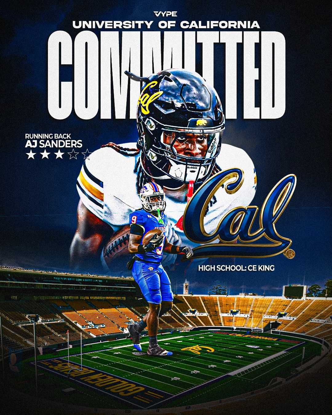 GO BEARS: CE King's AJ Sanders locked in with Cal