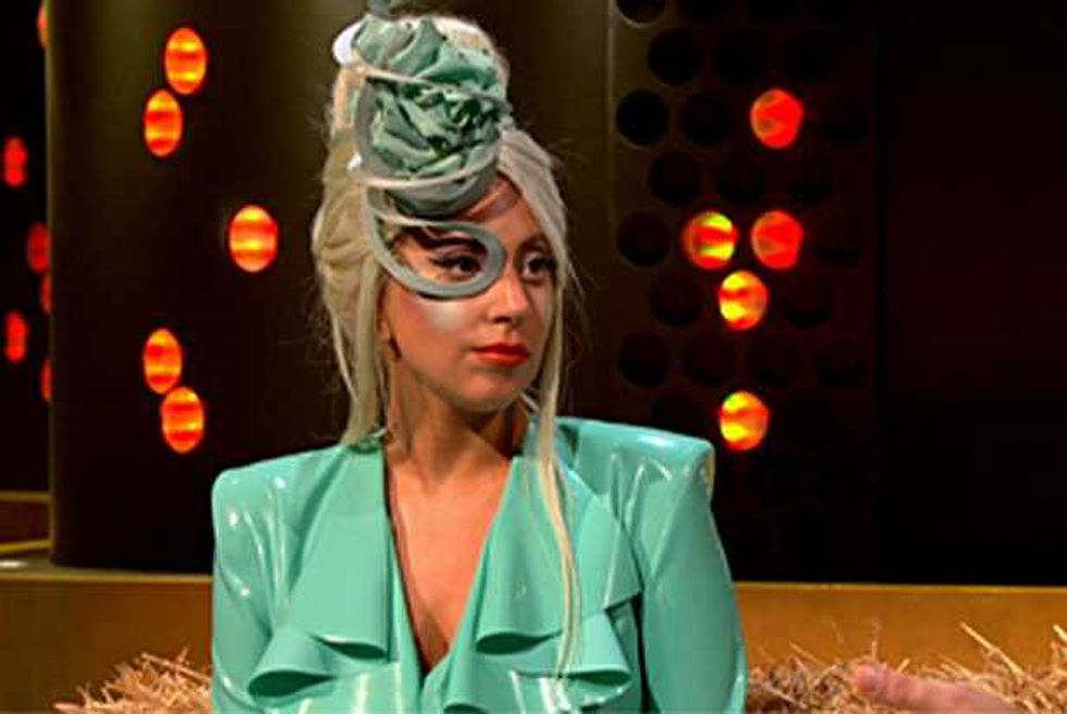 Lady Gaga Greets Jonathan Ross With Sheep, A Barn With "You And I"